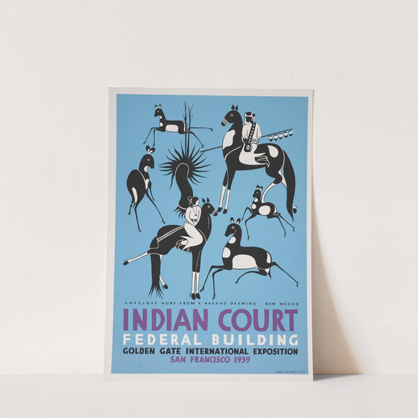 Antelope hunt from a Navaho drawing, New Mexico by Louis Siegriest