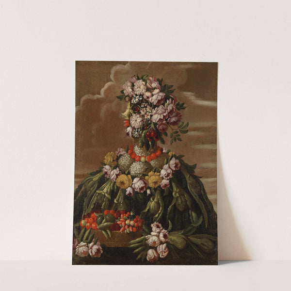 Anthropomorphic depictions of the four seasons 2 by Follower Of Giuseppe Arcimboldo