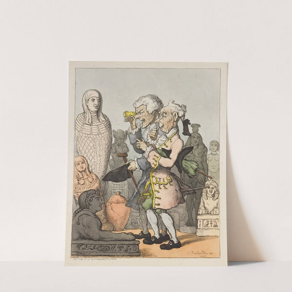 Antiquarians. A la Greque (1805) by Thomas Rowlandson
