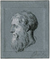Antique head of a man in profile