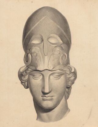 Antique Head with a Helmet