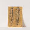 Antique Statue of a Standing Woman (two views), over a Sketch of a Putto (1570s) by Jacopo Chimenti
