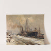 Antwerp Harbour in Winter by Maurits Blieck