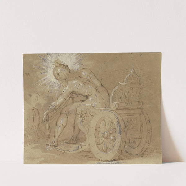 Apoll auf seinem Wagen, in der Rückansicht by Perino Del Vaga