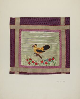 Applique Coverlet (Detail)