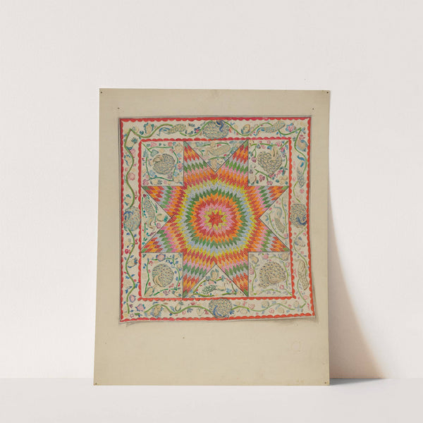 Applique &amp; Patchwork Coverlet by George Loughridge
