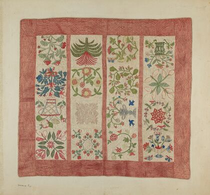 Appliqued Bedspread