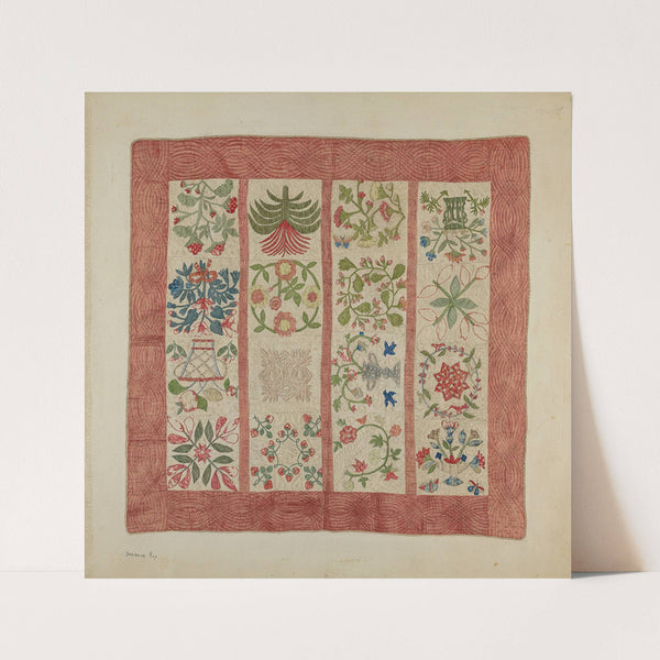 Appliqued Bedspread by Suzanne Roy