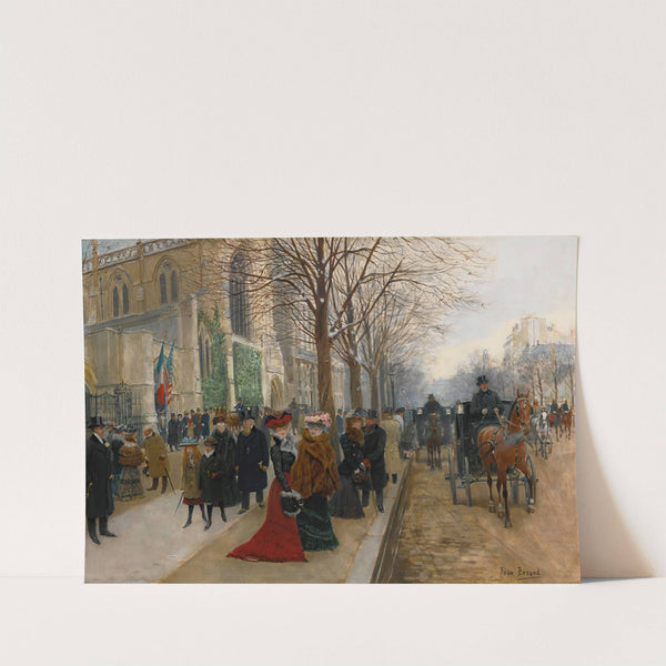 Après L’office À L’église De La Sainte Trinité, Noël 1890 (1890) by Jean Béraud