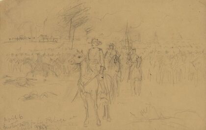April 6. Custer ready for his 3rd charge at Sailors Creek 1865