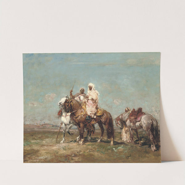 Arab Horsemen In The Desert by Henri Émilien Rousseau