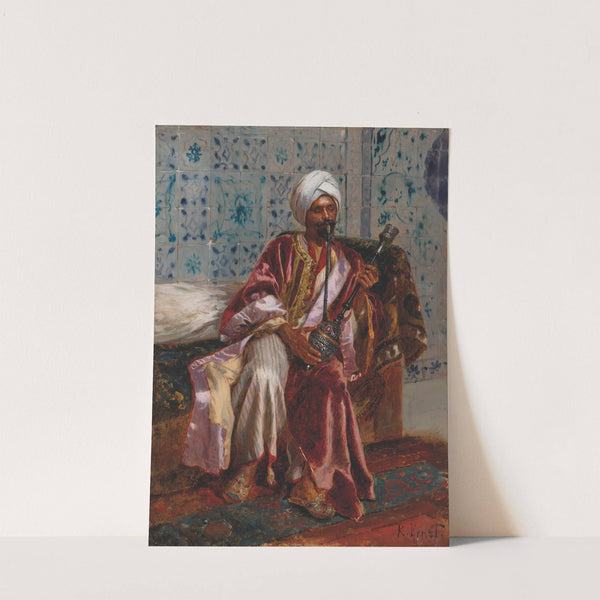 Arab smoking a nargilah by Rudolf Ernst