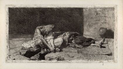 Arab Watching Over the Body of a Friend (1866)