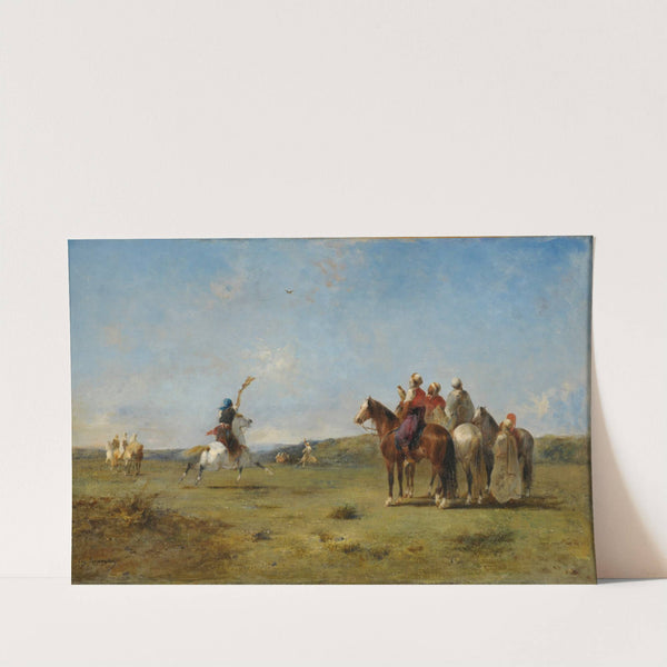Arabes chassant le faucon by Eugène Fromentin