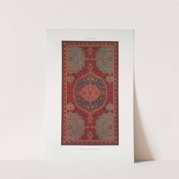 Arabesques; grand tapis velouté (XVIIIe. siècle) by Émile Prisse d&#039;Avennes