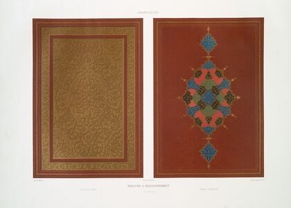 Arabesques ; reliure a recouvrement; plat du livre ; garde intérieure (XVIe. siècle) — size preview