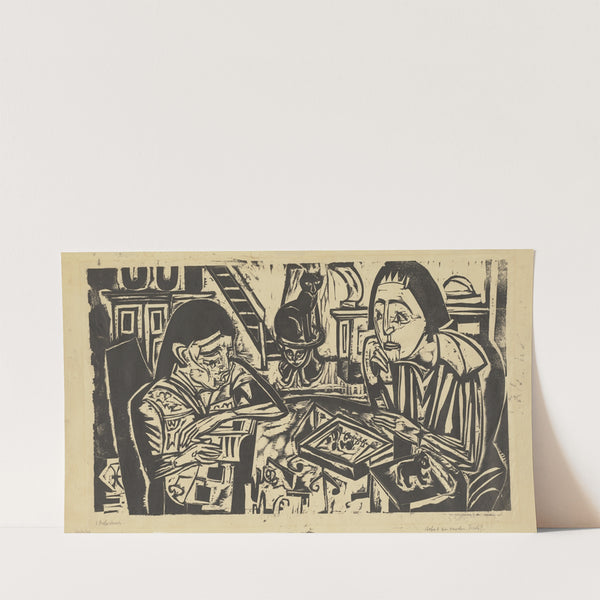 Arbeit am runden Tisch (1923) by Ernst Ludwig Kirchner