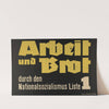 Arbeit und Brot durch den Nationalsozialismus Liste 1 by Anonymous