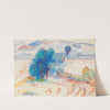 Arbres au bord de l&#039;eau et voilier by Pierre-Auguste Renoir