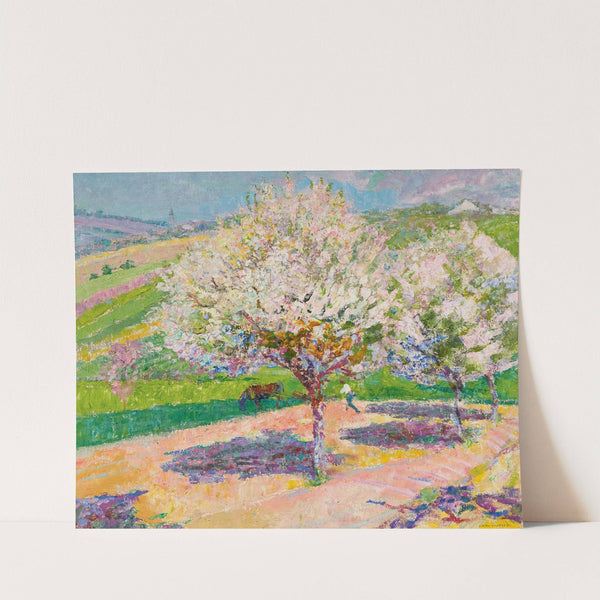 Arbres En Fleur Dans La Prairie by Victor Charreton