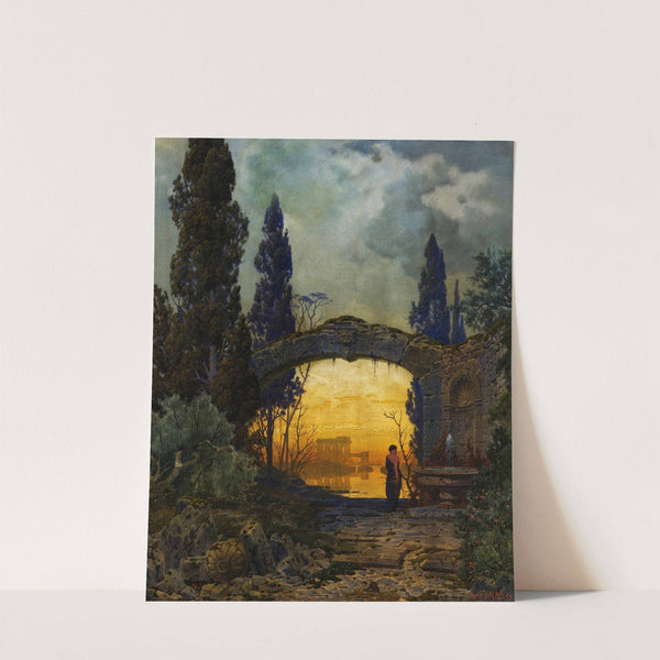 Arcadian landscape by Ferdinand Knab