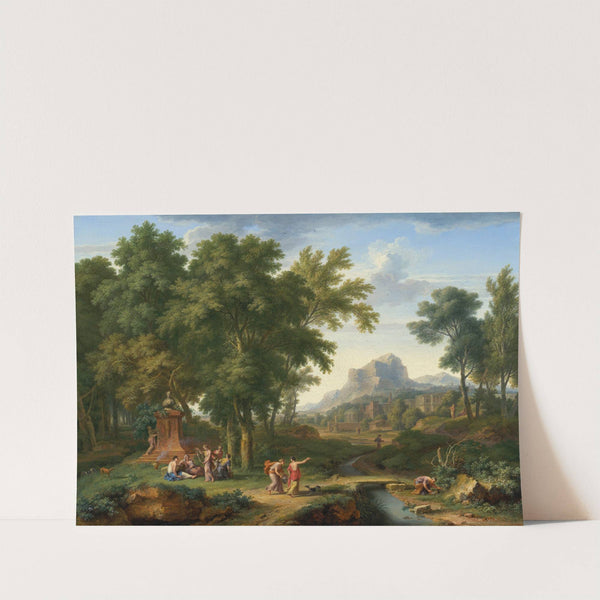 Arcadian Landscape with a Bust of Flora by Jan van Huysum
