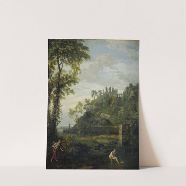 Arcadian Landscape with Salmacis and Hermaphroditus by Johannes Glauber