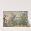 Arcadian Landscape with several Figures and a Statue of Apollo by Gerard Melder