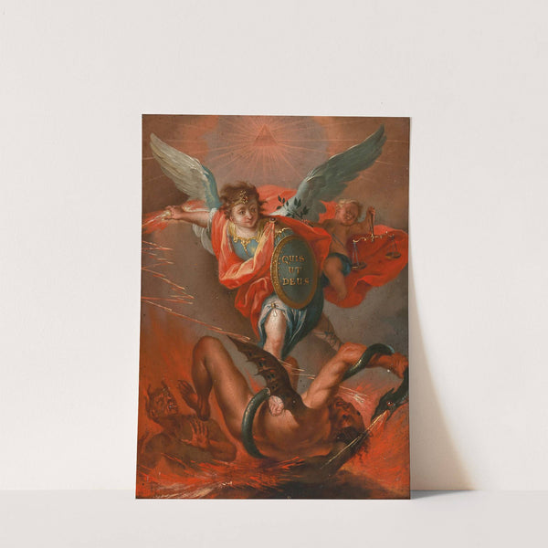 Archangel Michael Slaying the Dragon by Gottfried Bernhard Göz