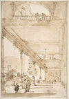 Architectural Capriccio; A Palace Colonnade.