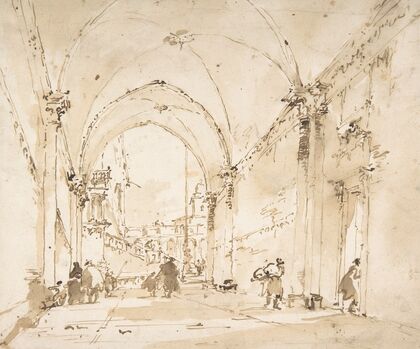 Architectural Capriccio; Vaulted Passageway Leading to a Square