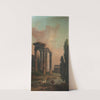 Architectural Capriccio with ruins of the Temple of Saturn and the Colosseum in the background by Hubert Robert