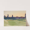 Architectural Study – View of a walled city by Edwin Austin Abbey