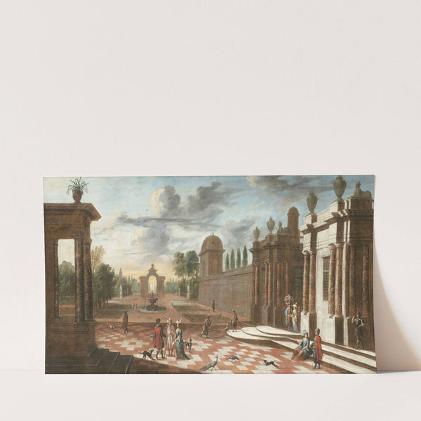 Architectural View With Figures by Jacob Ferdinand Saeys