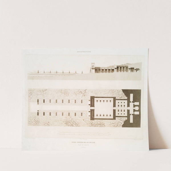 Architecture; hemi-spéos de Guirché ; plan et coupe (Nubie) by Émile Prisse d'Avennes