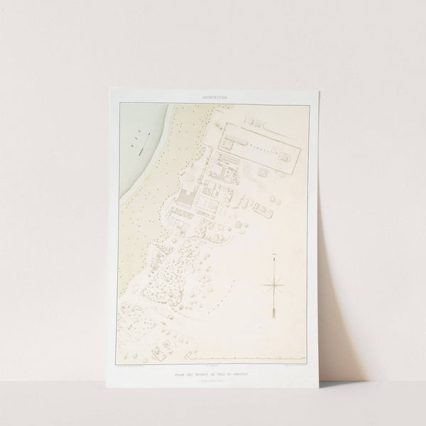 Architecture; plan des ruines de Tell el-Amarna (XVIIIe. dynastie) (1878) by Émile Prisse d'''Avennes