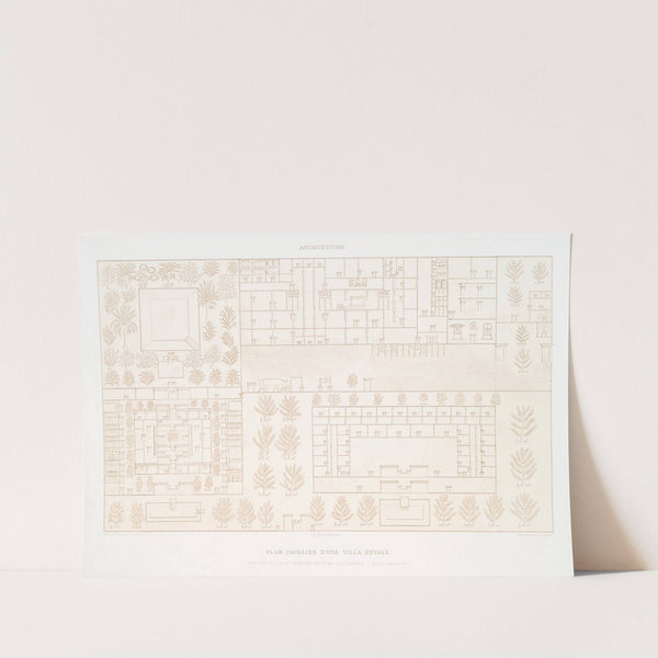 Architecture; plans cavaliers d’une ville royale (bas-relief d’un hypogée de Tell el-Amarna — XVIIIe. dynastie) (1878) by Émile Prisse d'''Avennes