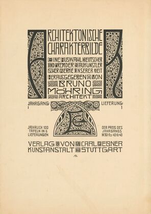 Architektonische Charakterbilder, hg. von Bruno Möhring (1900 - 1902)