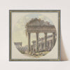 Architektonisches Capriccio; Tempelruine und Figurenstaffage by Victor-Jean Nicolle