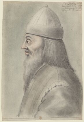Aristote, de profil à gauche