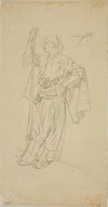 Armed Arab Leaning Against a Wall