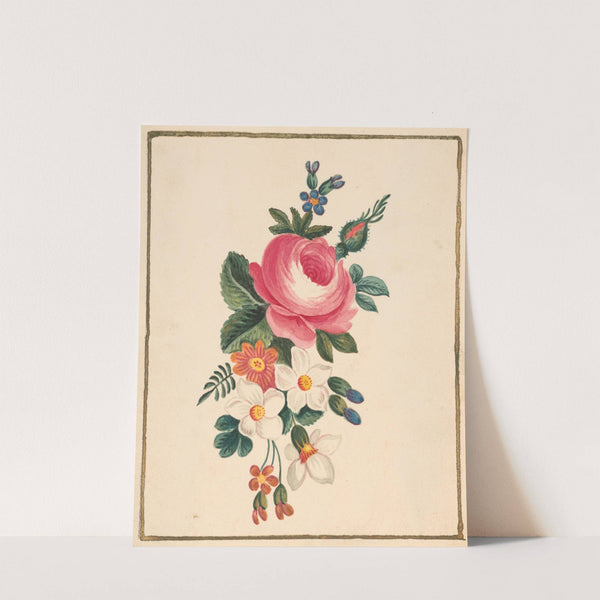 Arrangement of a peony with other flowers (1820-1839) by William Wood Thackara