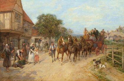 Arrival of the coach