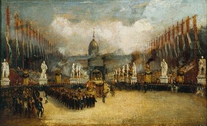 ArrivÃ©e des cendres de NapolÃ©on sur l’esplanade des Invalides, le 15 dÃ©cembre 1840.