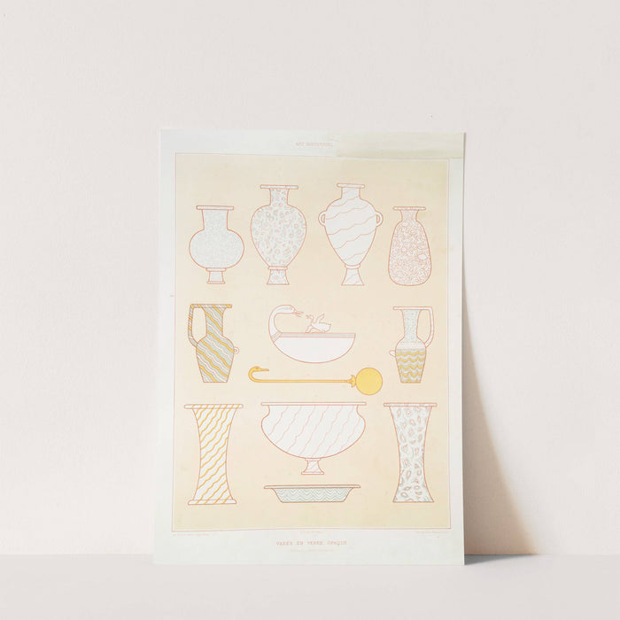 Art industriel; vases en verre opaque (Thèbes - XVIIIe. dynastie) by Émile Prisse d'Avennes