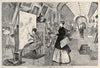 Art Students and Copyists in the Louvre Gallery, Paris (1864)