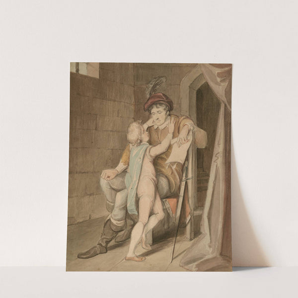 Arthur pleading with Hubert for his life – King John, act IV, sc. 1 by John Massey Wright