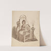 Artist Drawing a Woman&#8217;s Silhouette by Johann Rudolph Schellenberg