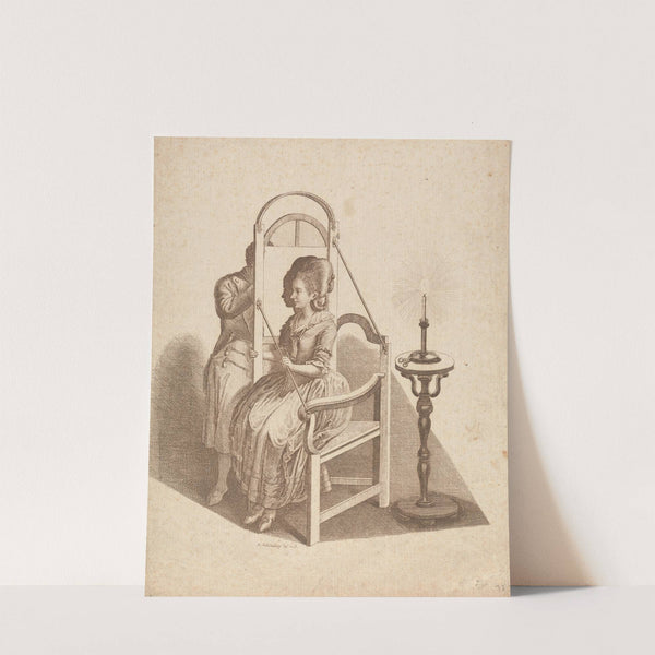Artist Drawing a Woman&#8217;s Silhouette by Johann Rudolph Schellenberg