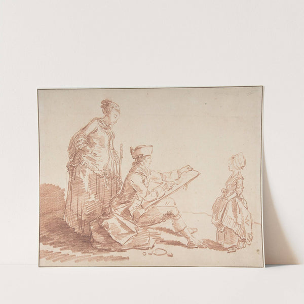 Artist Sketching a Young Girl (ca. 1773) by Hubert Robert